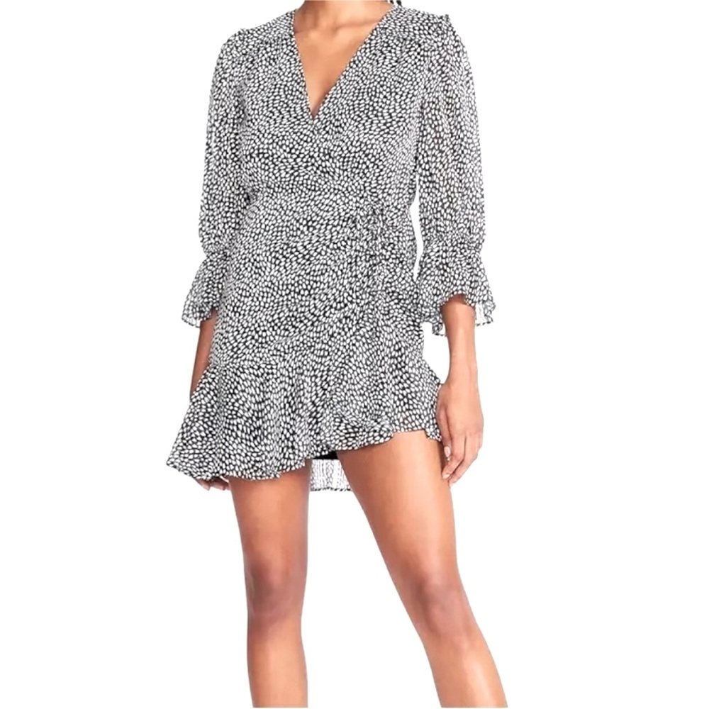 Betsey Johnson Chiffon Heart Print Mini Dress